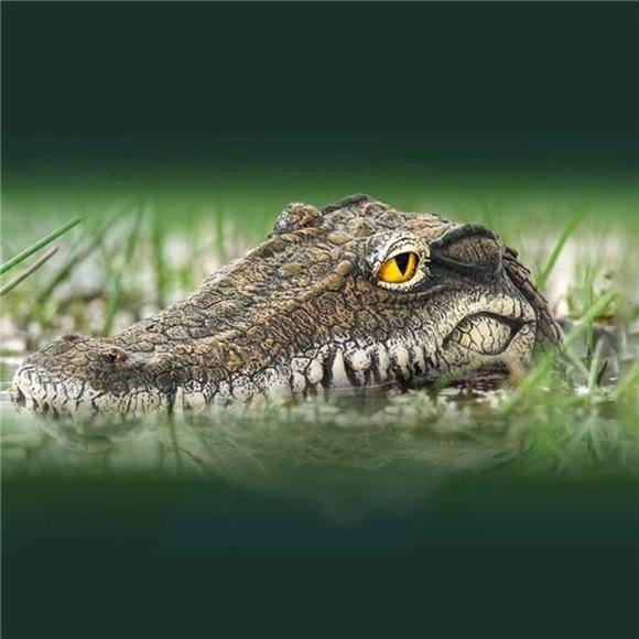 Pond Floating Alligator Head Decoy,Outdoor Pools Float Fake Gator Head Deterrent - Picture 5 of 6